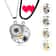 Couple Magnetic Matching Necklace For Women Men Sun Moon Heart Shape Pendant I Love You Projection 1
