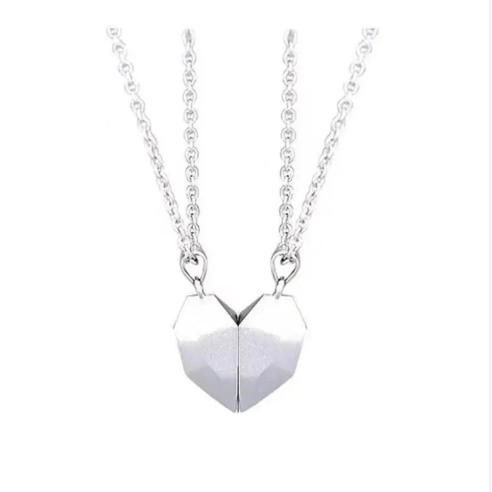 Fashion Couple Necklace Set Heart Magnetic Necklace For Couples Heart Combination Pendant Anniversa 7