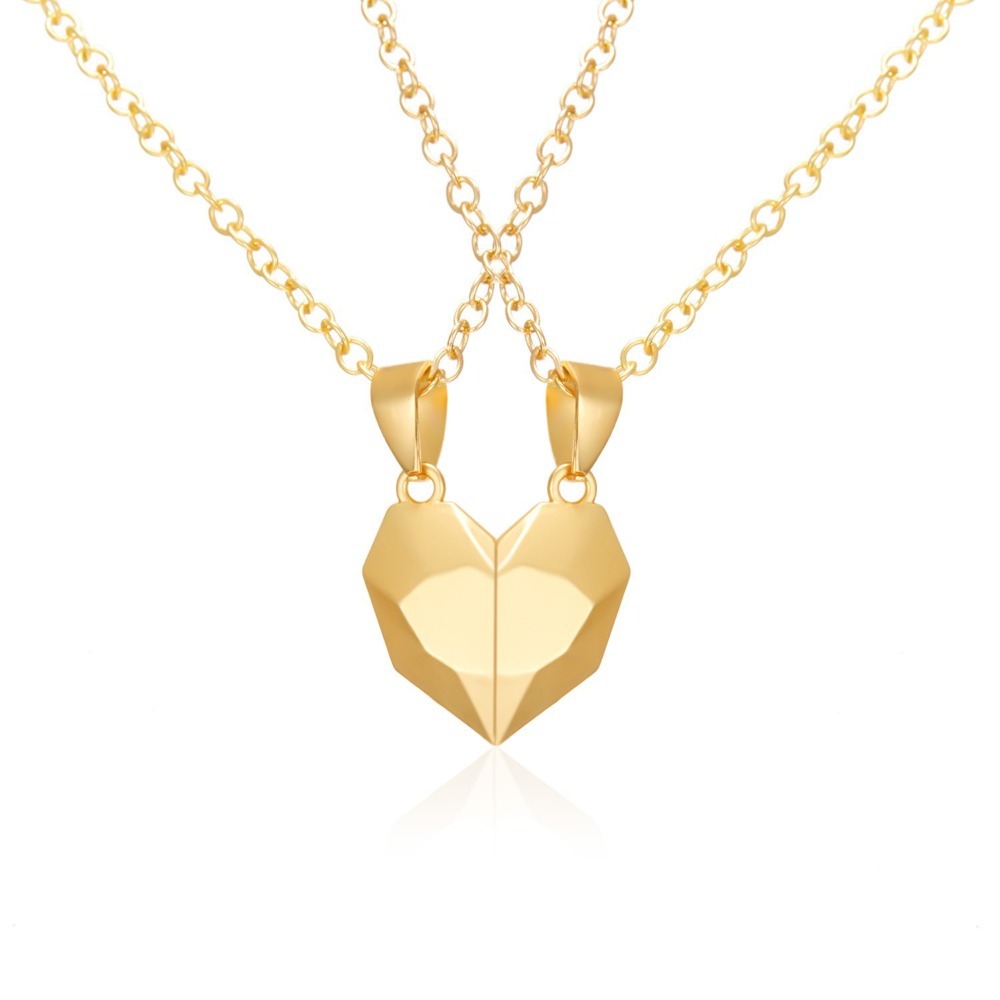 Fashion Couple Necklace Set Heart Magnetic Necklace For Couples Heart Combination Pendant Anniversa 8