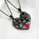 Creative Gothic Punk Skull Red Love Magnetic Heart Necklace Couple Jewelry For Women Men 6