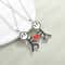 Couple Magnetic Necklace Simple Stickman Charm, Splicing Heart Pendant Jewelry Accessories, Romantic Gift
