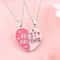 Cute Best Friends Magnetic Necklace For Women Fashion Heart Shaped Pendant Stitching Design Best Fr 1