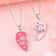 Cute Best Friends Magnetic Necklace For Women Fashion Heart Shaped Pendant Stitching Design Best Fr 2