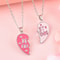 Cute Best Friends Magnetic Necklace For Women Fashion Heart Shaped Pendant Stitching Design Best Fr 2