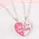 Cute Best Friends Magnetic Necklace For Women Fashion Heart Shaped Pendant Stitching Design Best Fr 4