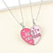 Cute Best Friends Magnetic Necklace For Women Fashion Heart Shaped Pendant Stitching Design Best Fr 5