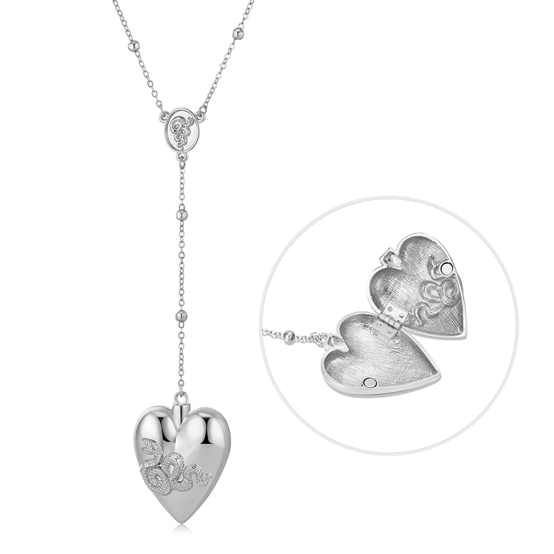Heart Opening Locket Necklace For Women Girls Openable Magnetic Urn Pendant LDR Memorial Neck Chain 5