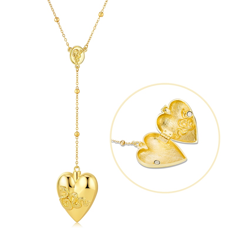 Heart Opening Locket Necklace For Women Girls Openable Magnetic Urn Pendant LDR Memorial Neck Chain 6