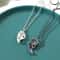 Fashion Creative Heart Necklace Magnetic Couple Pendant Romantic Lover Jewelry Gift 1