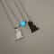 Luminous Heart Shaped Magnetic Couple Necklace Set Stainless Steel Cat Pendant With Steel Bead Chai 3