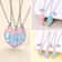 BFF Friendship Jewelry Necklace Gradient Butterfly Unicorn Heartshaped Gifts For Kids 0
