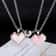 Pixel Heart Couple Necklace Mosaic Magnetic Attraction Heart Pendant Necklace For Women Men Jewelry 1