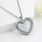Stainless Steel Living Glass Locket Peach Heart Floating Charm Magnetic Closure Chain Necklace 3