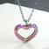 Stainless Steel Living Glass Locket Peach Heart Floating Charm Magnetic Closure Chain Necklace 5