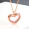 Stainless Steel Living Glass Locket Peach Heart Floating Charm Magnetic Closure Chain Necklace 7