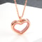 Stainless Steel Living Glass Locket Peach Heart Floating Charm Magnetic Closure Chain Necklace 7