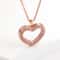 Stainless Steel Living Glass Locket Peach Heart Floating Charm Magnetic Closure Chain Necklace 8