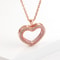Stainless Steel Living Glass Locket Peach Heart Floating Charm Magnetic Closure Chain Necklace 8