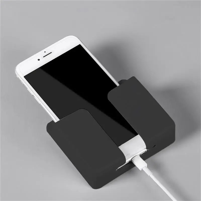 SelfAdhesive Phone Shelf Remote Control Storage Shelf Wall Mounted Bedside Bathroom Organizer 1