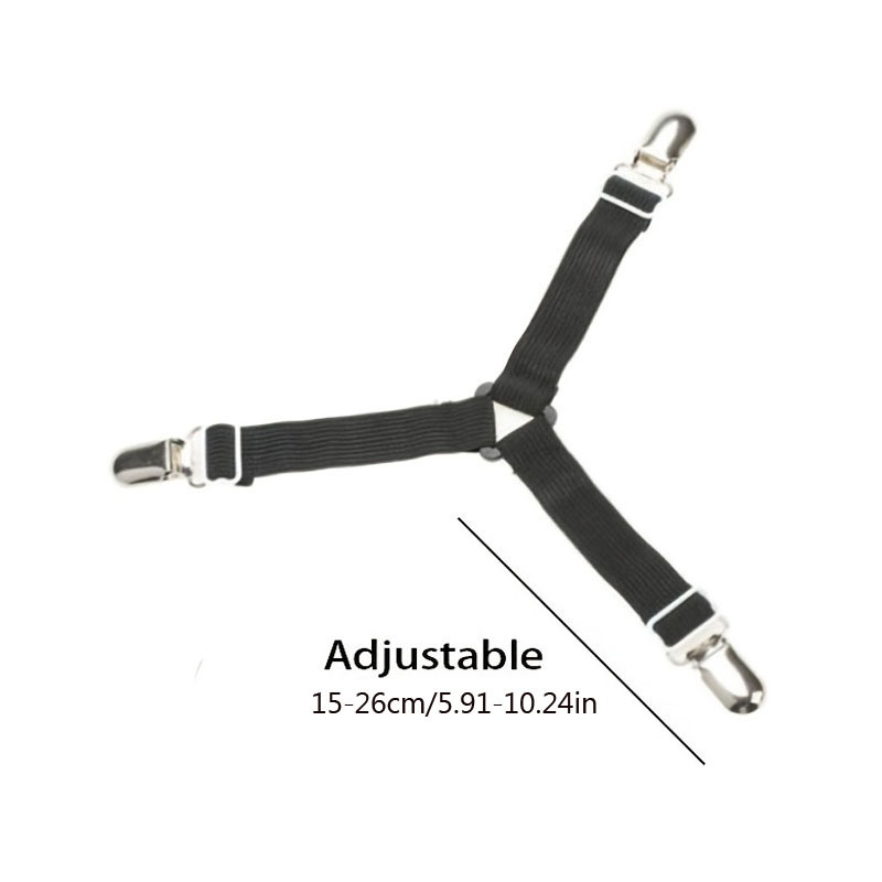Adjustable Elastic Straps Bed Sheet Fasteners Holder Clips For Mattress Cover Home Organizer 4