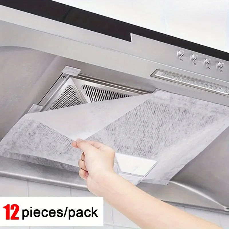 Disposable OilAbsorbing Paper Filter Screen Kitchen Range Hood OilAbsorbing Cotton Attract Oiled Pa 6