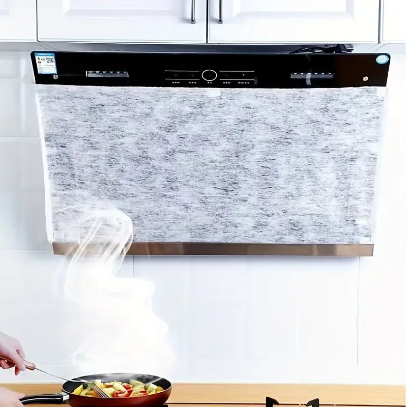 Disposable OilAbsorbing Paper Filter Screen Kitchen Range Hood OilAbsorbing Cotton Attract Oiled Pa 1