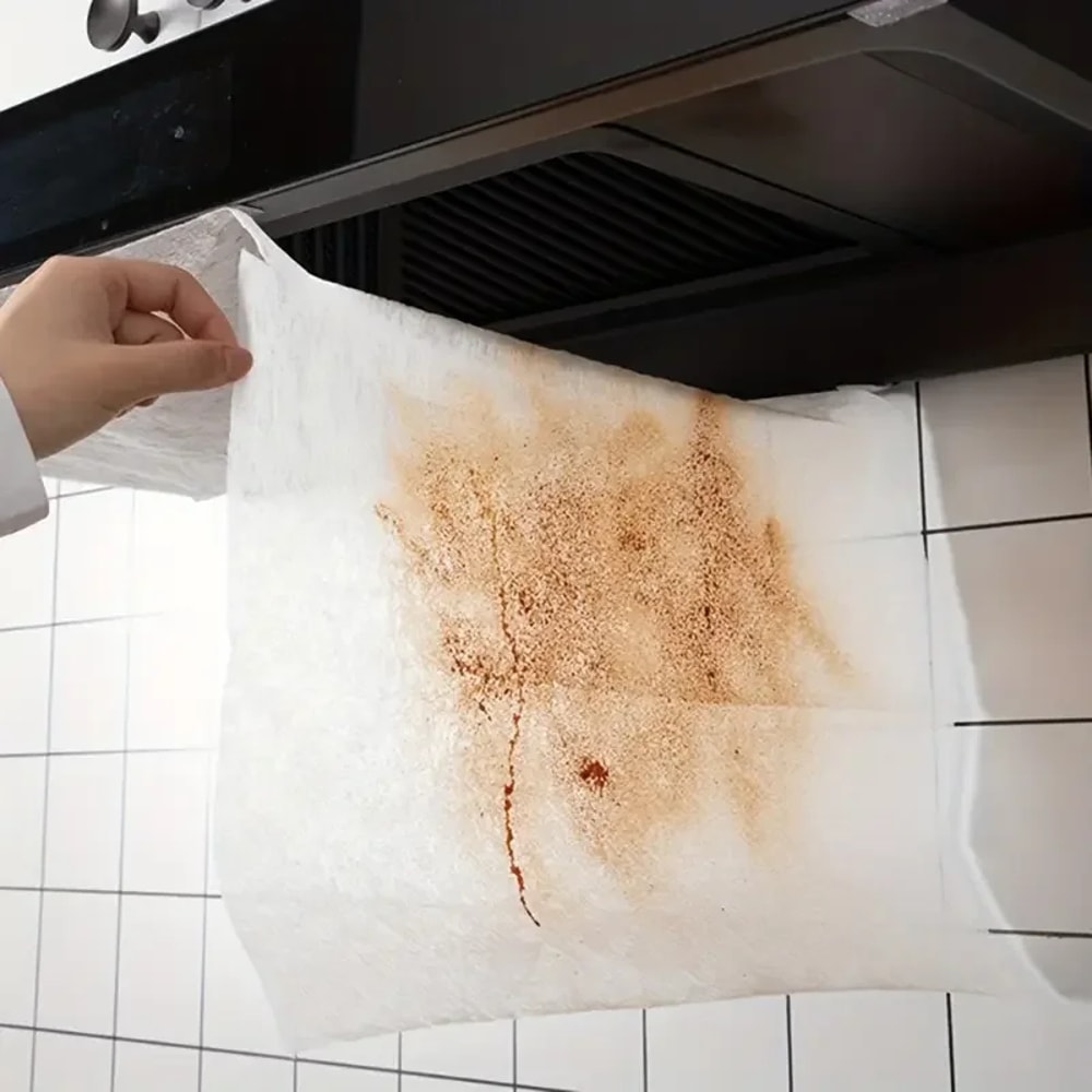 Disposable OilAbsorbing Paper Filter Screen Kitchen Range Hood OilAbsorbing Cotton Attract Oiled Pa 2