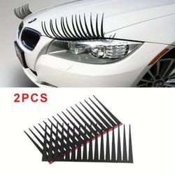 car headlights decorative stickers pair 3d black false eyelash stickers self-adhesive