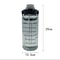 Large Capacity Plastic Water Bottle with Straw and Time Marker for Sports Fitness Portable Drink Cup