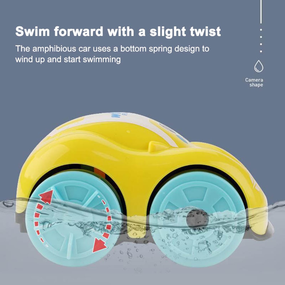 Cute Baby Bath Toys Children Bathing Swimming Duck Clockwork Car Cartoon Vehicle Water Playing Gift 3