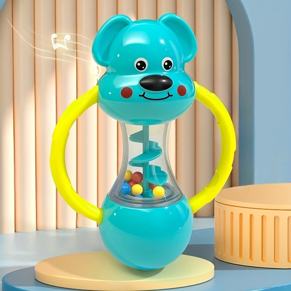 AnimalThemed Blue Style Single Head Bell Vibrant Musical Toy For Toddlers Durable ABS Material For 6