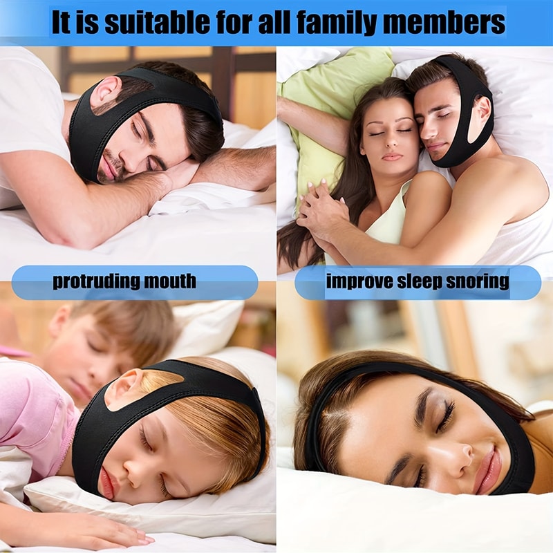 Anti Snoring Chin Strap Neoprene Jaw Belt Snore Stopper Night Sleeping Aid 2