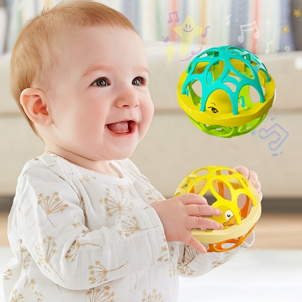 Sensory Baby Vibrating Hand Bell Toy Grip Training Soothing Tactile Stimulation 0