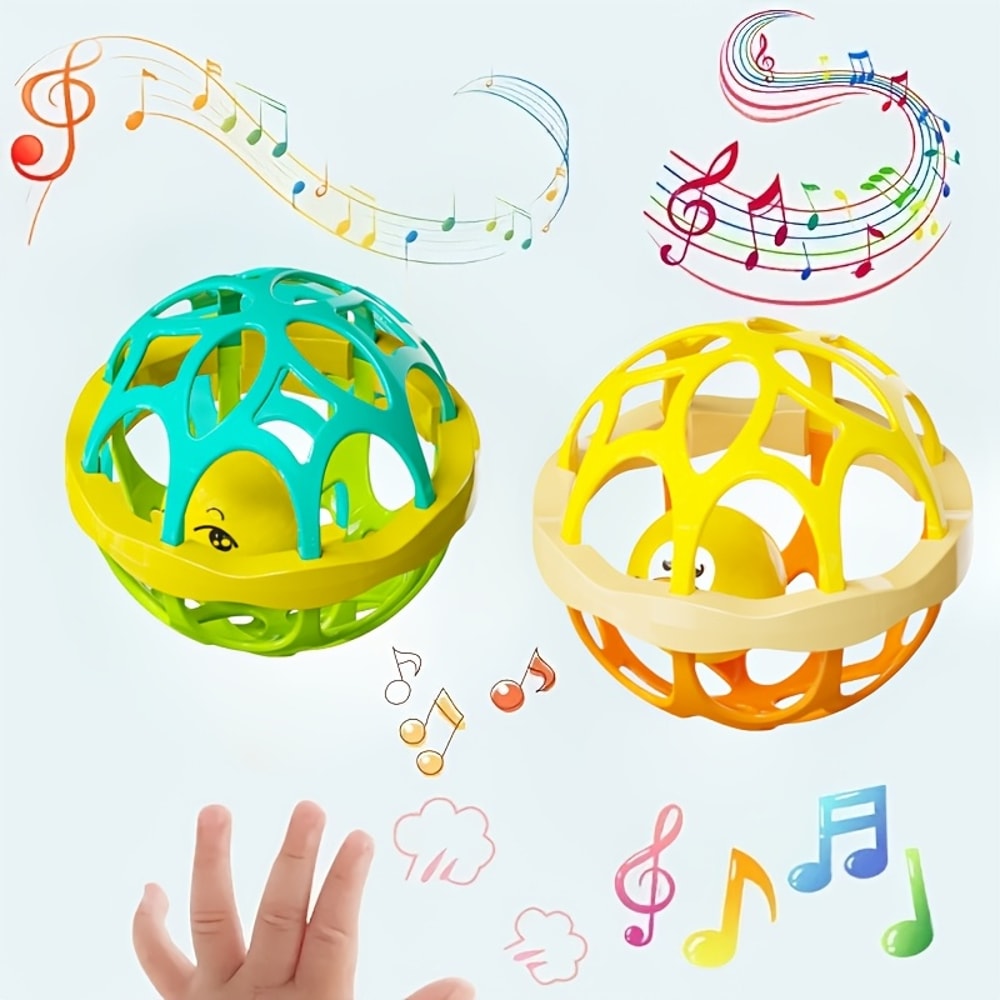 Sensory Baby Vibrating Hand Bell Toy Grip Training Soothing Tactile Stimulation 1