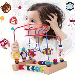 toys for toddlers to figure out and learn about the world, puzzles wrapped in beads, baby toys for infants
