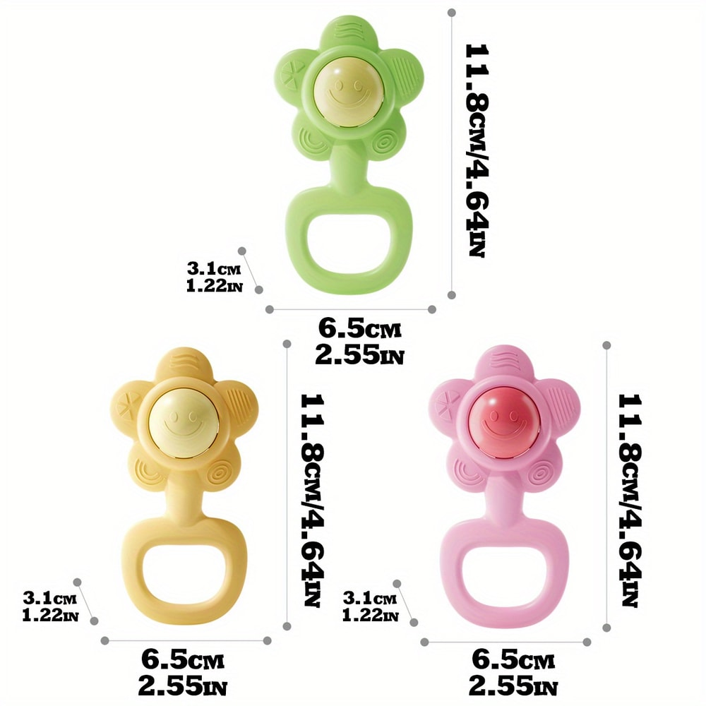 Hand Bell Toy Sunflower, Cultivating Hand Holding Ability in Children, Suitable for Boys and Girls