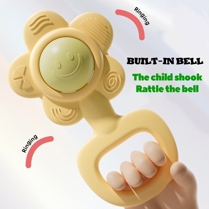 Hand Bell Toy Sunflower, Cultivating Hand Holding Ability in Children, Suitable for Boys and Girls