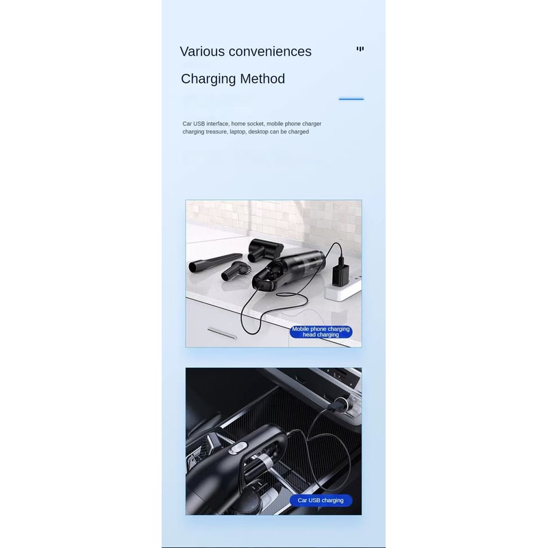 Rechargeable Handheld Home Vacuum Cleaner Wireless Dust Catcher Portable Vacuum For Car Home Pet Ha 2