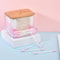 Acrylic Square Storage Box with Bamboo Cover Household Cotton Swab Tank for Bathroom Bedroom