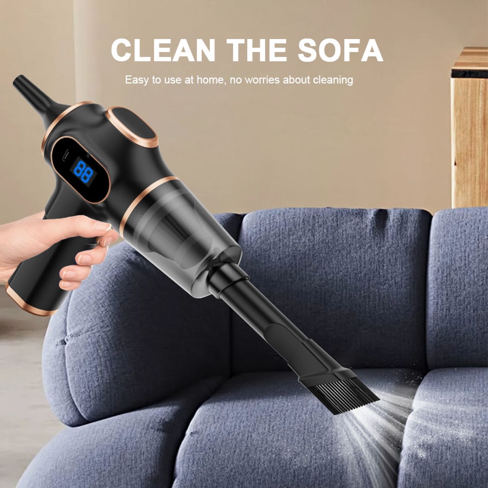 ABS Wireless Car Vacuum Cleaner, High-Power Mini Vacuum for Home, Office, Sofa, and Carpet Cleaning