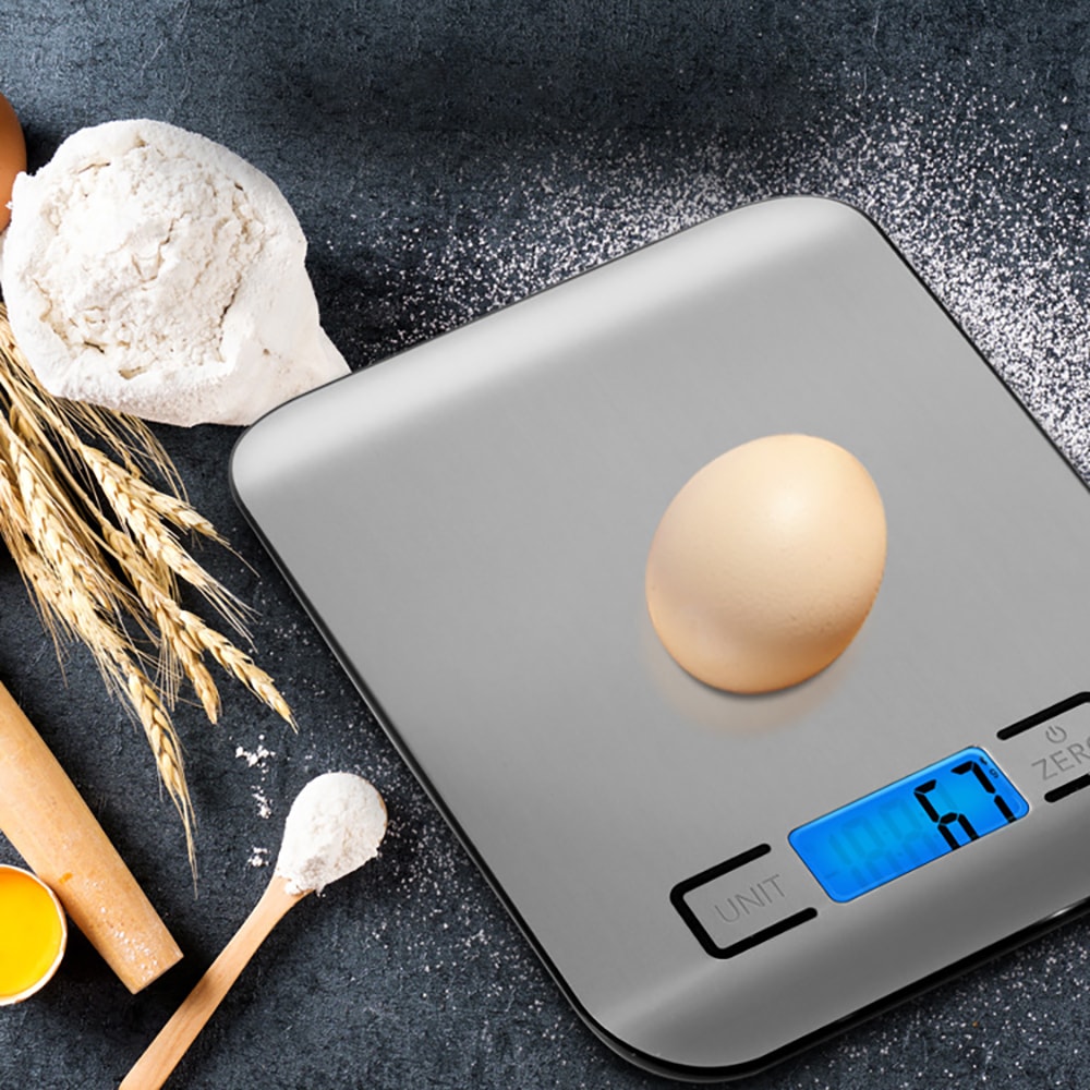 Stainless Steel Electronic Kitchen Scale LCD Display Weighing Baking Tools Jewelry Food Snacks 1