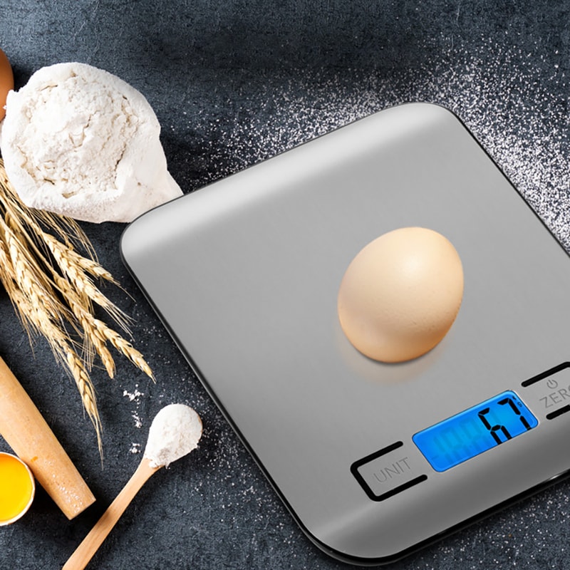Stainless Steel Electronic Kitchen Scale LCD Display Weighing Baking Tools Jewelry Food Snacks 1