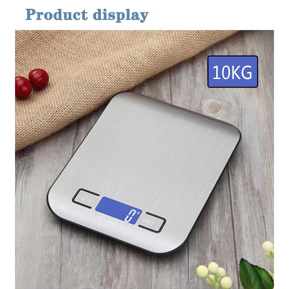 Stainless Steel Electronic Kitchen Scale LCD Display Weighing Baking Tools Jewelry Food Snacks 6