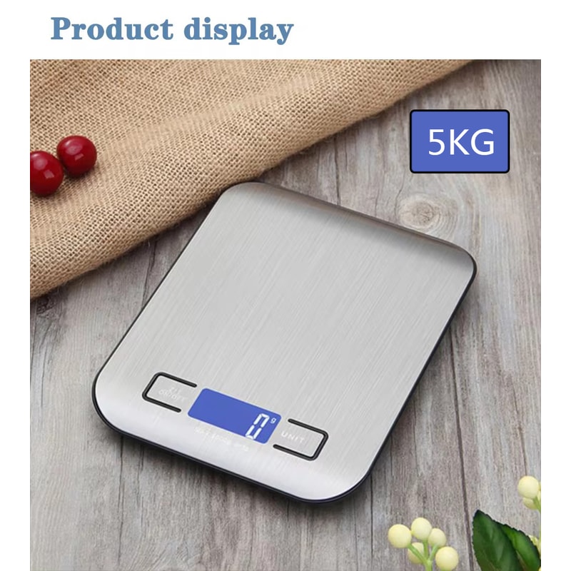 Stainless Steel Electronic Kitchen Scale LCD Display Weighing Baking Tools Jewelry Food Snacks 5