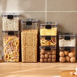 airtight storage box for grain pasta moisture-proof sealed jar plastic household kitchen organizer seasoning jars