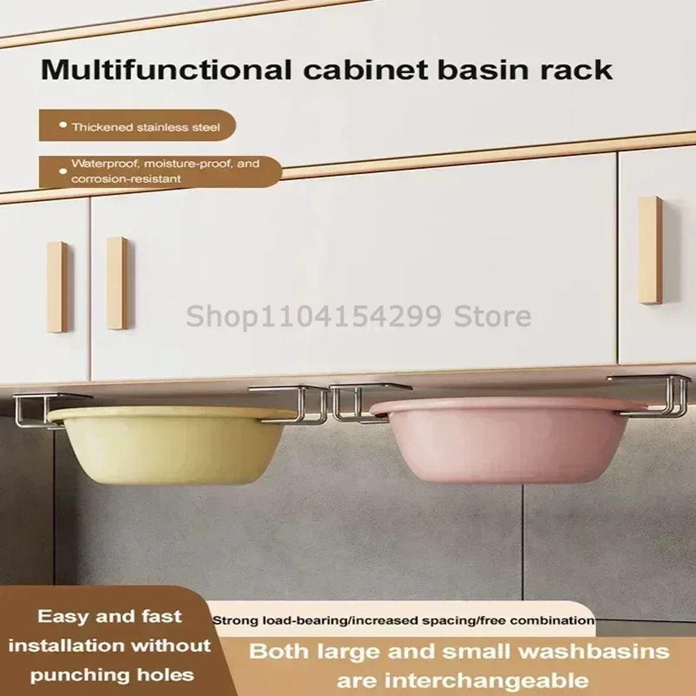 Stainless Steel Kitchen Sponges Holder Sink Sponges Drying Rack Self Adhesive Storage Wall Hooks Or 2