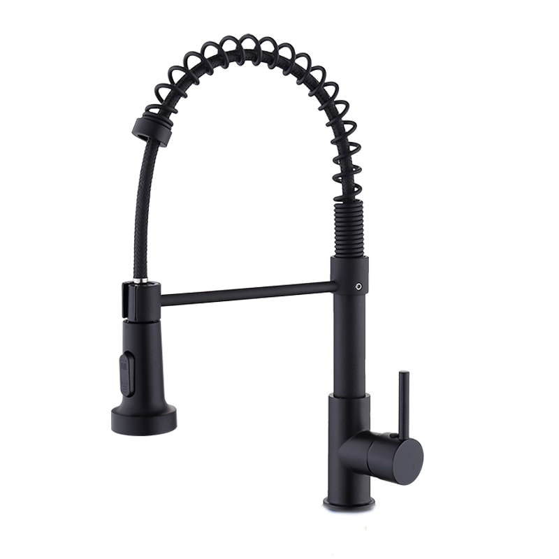 Kitchen Pull Down Spring Sink Faucet Rotational Hot Cold Mixer Tap 5