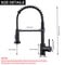 Kitchen Pull Down Spring Sink Faucet Rotational Hot Cold Mixer Tap 4