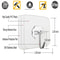 SelfAdhesive Stainless Steel Transparent Hooks For Bathroom Towel Storage Clothes Key Pendant Organ 4