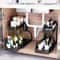 Kitchen Organizer Double Layer Storage Rack Pull-out Storage Box Cabinet Sink for Organizing